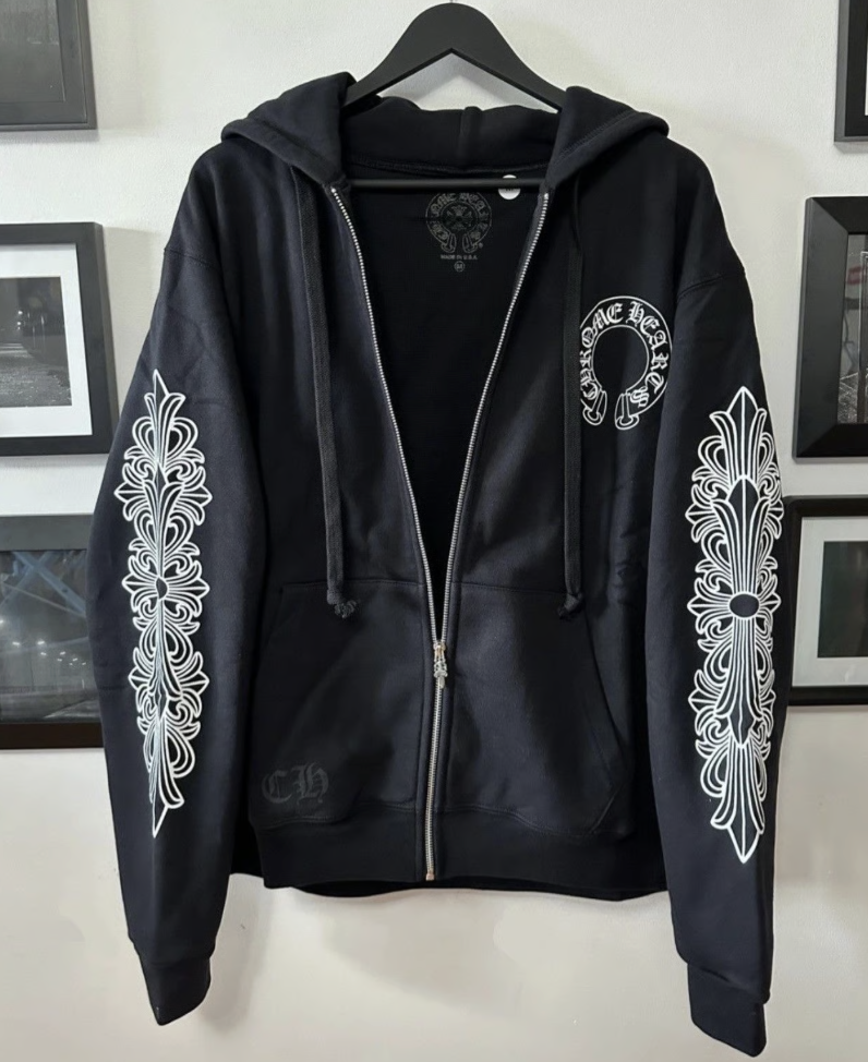 Chr0me H00die - Zip-Up White